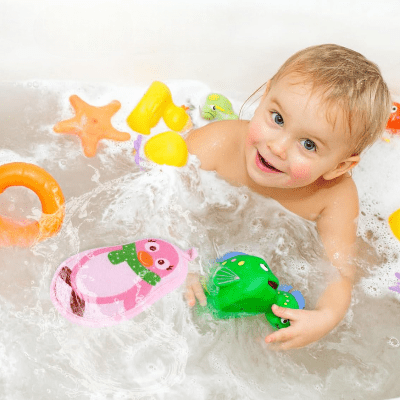 Eponge de Bain - CartoonBathSpong™ - Penguin Rose - LiliRozes